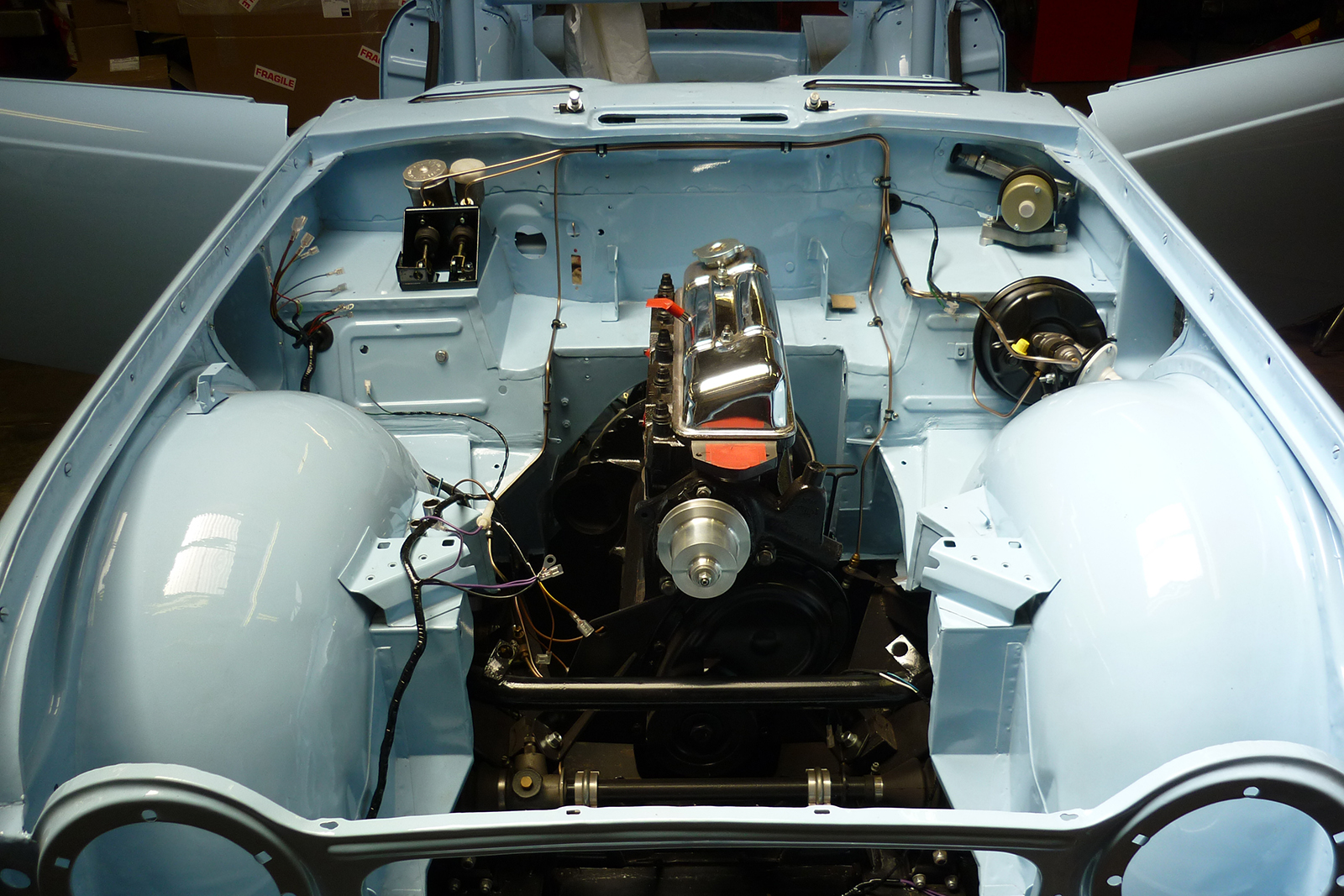 Classic car in the A.J. Barnard workshop